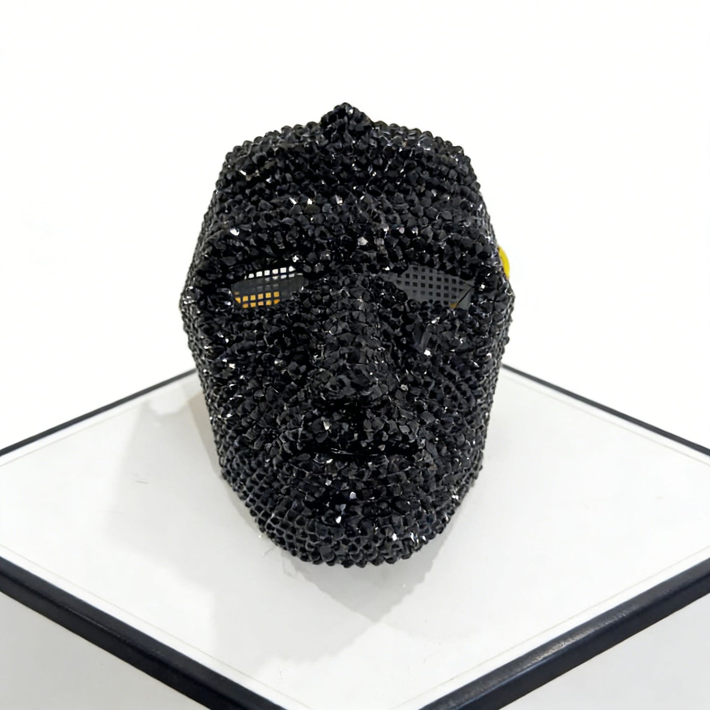 Full Face Rhinestone Mask Luxury Crystal Masquerade Mask for Halloween Rave Party Cosplay Club Costume Accessories 3 Colors