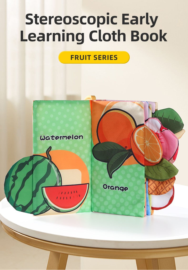 Baby Cloth Book Baby Toys 0-3 Year Old Infant Early Education Toys 6 Pages Cloth Book