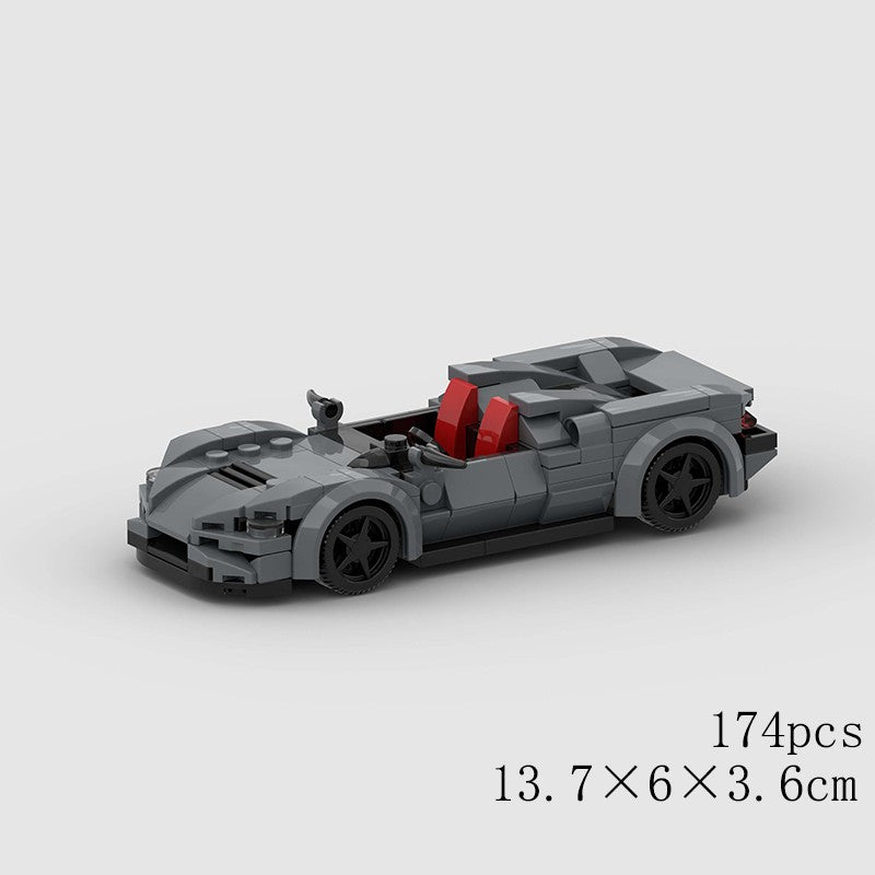 MOC Speed Sports Super Carro de Corrida Blocos de Montar DIY Tijolos Cidade Rally Técnico Grande Veículo de Corrida Presente de Natal Brinquedo