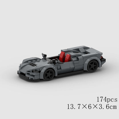 MOC Speed Sports Super Carro de Corrida Blocos de Montar DIY Tijolos Cidade Rally Técnico Grande Veículo de Corrida Presente de Natal Brinquedo