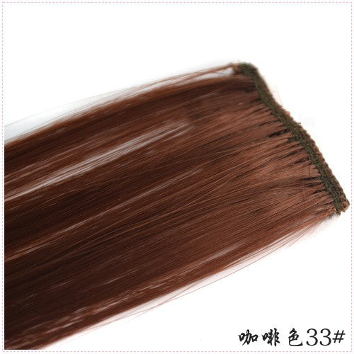 LIHUI Longo Liso Colorido Aplique de Cabelo Extensões de Cabelo com Clipe Mechas Arco-Íris Destaque Cabelo Sintético Rosa em Clipe