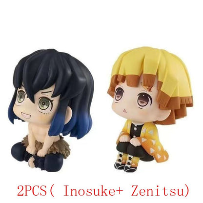 Anime Demon Slayer Boneco de Brinquedo 6cm Nezuko Tanjirou Zenitsu Inosuke Kyoujurou Kanawo Action Figures Modelo Brinquedo Presente de Natal de Aniversário Infantil