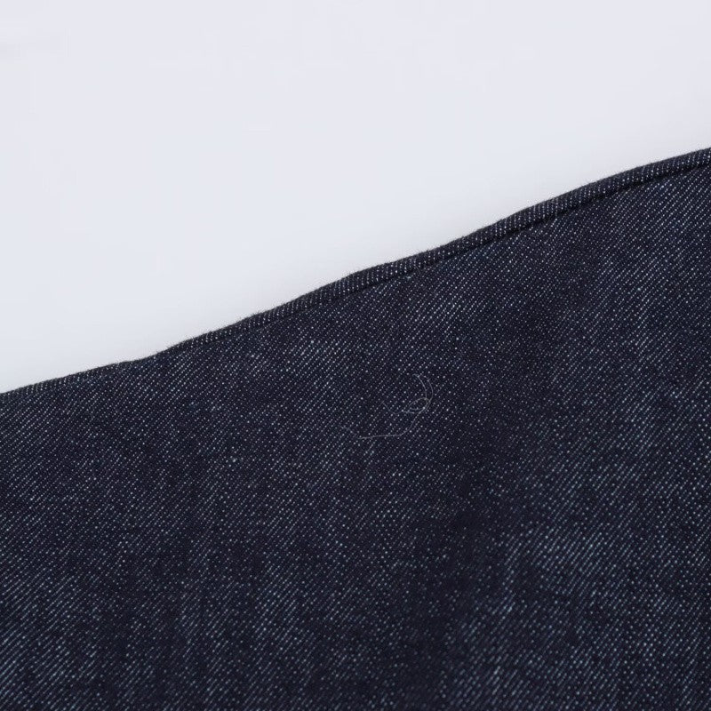 ETJ 2025  Spring New 1975 series denim MIDI dress with lapel side zipper fashion