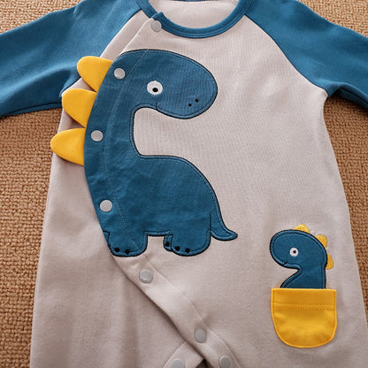 Dinosaur Printed Clothes Spring and Autumn Baby Boys Girls Clothing Cartoon 0-18 months Newborn Baby Newborn Long Sleeve Print