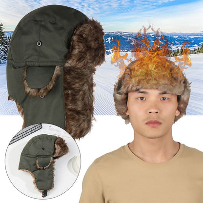 Men Women Fur Earflap Winter Cap Russian Ushanka Winter Hats Ski Hat Winter Warm Hat