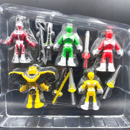 Novo Pacote Imaginext Power Rangers Verde Amarelo Vermelho Goldar Lord Zedd Heróis Vilões Bonecos Articulados c/ Armas Modelos Brinquedos