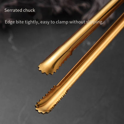 304 stainless steel barbecue tongs, extended barbecue tongs, steak tongs with teeth, food tongs