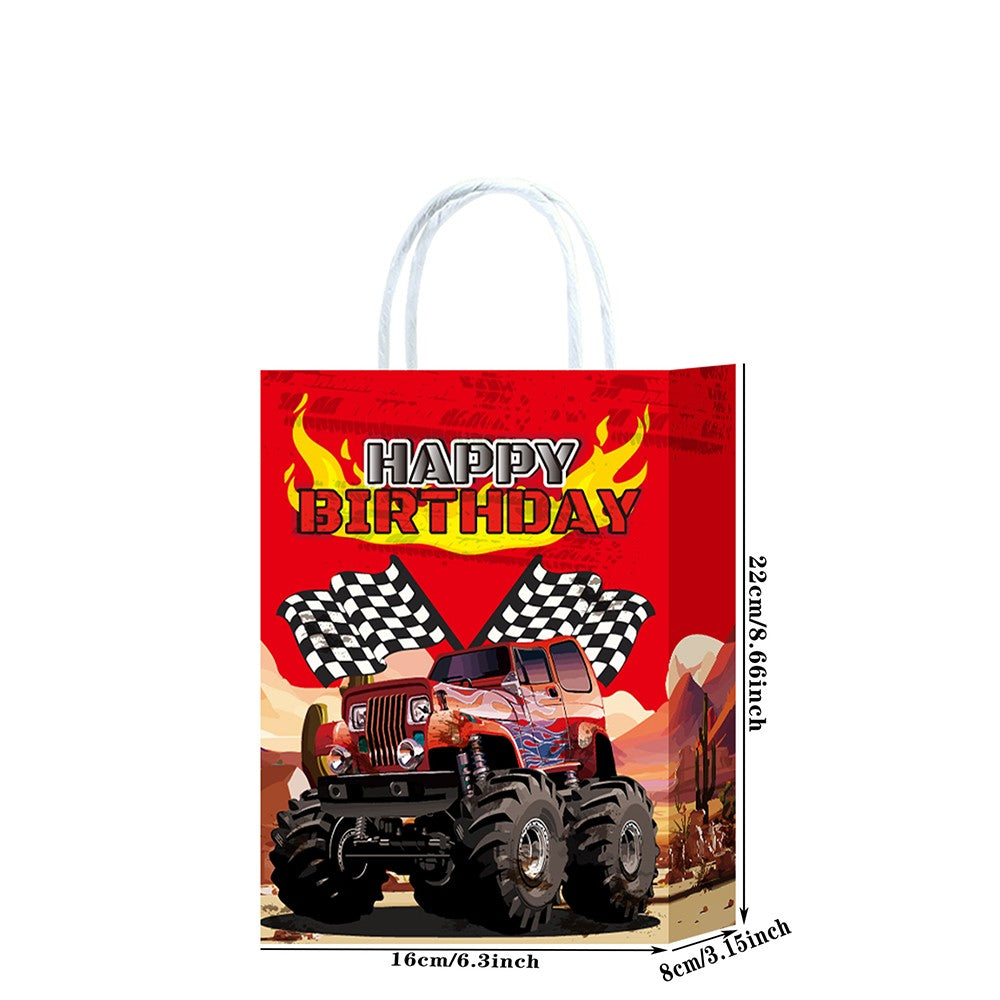 5/10/20/30/40/50pcs Monster Truck Party Favors Racing Truck Party Gift Bag Drawstring Backpacks Truck Birthday Party Decorations