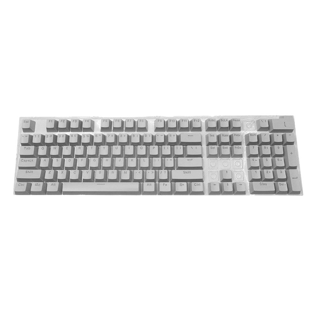 Novo conjunto de teclas de teclado mecânico de 104 unidades, substituição OEM retroiluminada, teclas roxas brancas de ABS para teclado Cherry MX de 61/87/104 teclas
