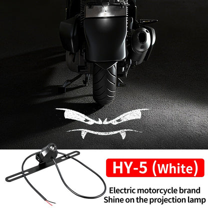 Luz de projeção de motocicleta e veículo elétrico olho de diabo LED de alta definição luz de placa anti-colisão traseira mod