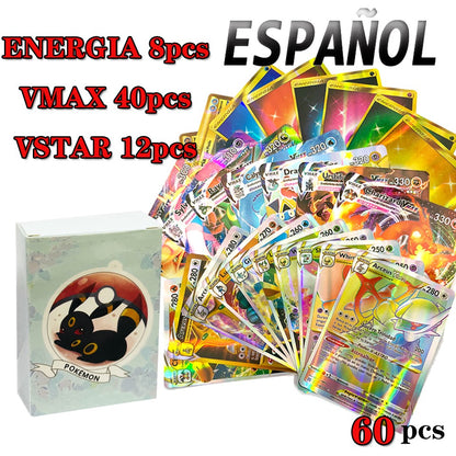 Novas Cartas Pokémon Espanholas em Inglês Francês COROA ZENITE TEMPESTADE PRATEADA Origem Perdida Estrelas Radiantes Cartas Pokémon Coleção Brinquedos