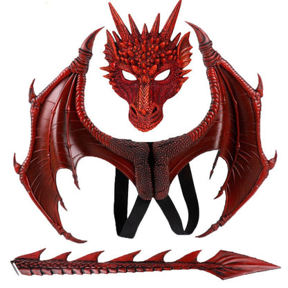Animal Cospty Dragon Costume Purim Christmas Gift Carnival Party Cosplay Set Wing and Tail faucet Costume