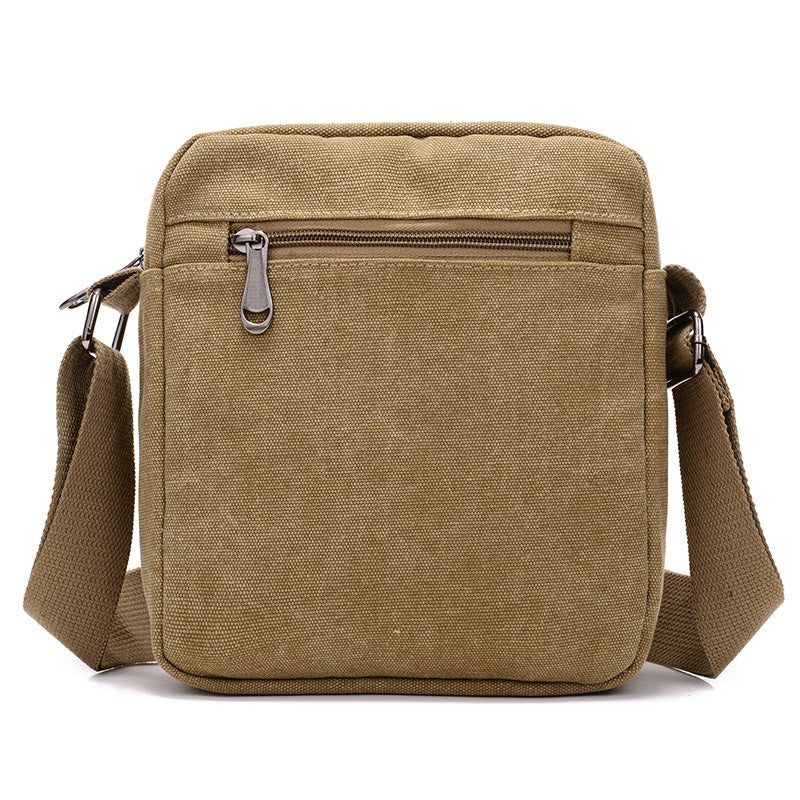 Casual crossbody bag, men's retro canvas crossbody bag, suitable for going out and daily commuting, shoulder bag