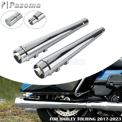 For Harley Touring Street Electra Glide Road King Special FLHRXS 2017-2023 Motorcycle Exhaust Muffler Slip-On Dual Exhaust Pipes