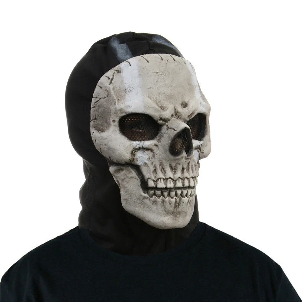 Unisex Halloween Horror Ghost Skull Mask MW2 Latex Headgear Helmet Cosplay Perform Party Masquerade Prop Cosplay