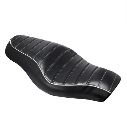 Assento Duplo de Couro PU Preto para Piloto e Passageiro Traseiro de Motocicleta para Harley Sportster XL 883 1200 48 2010-2016