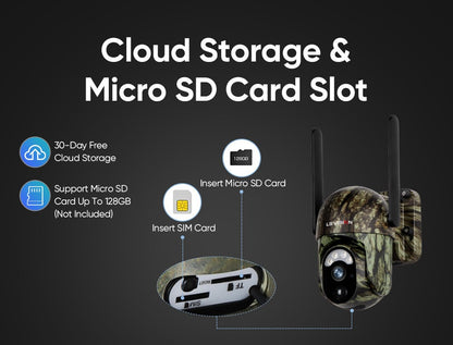 LS VISION 4G /WFII Solar Security Cameras Wireless Outdoor  2K HD Video Surveillance Color Night Vision Human/Animal Detection