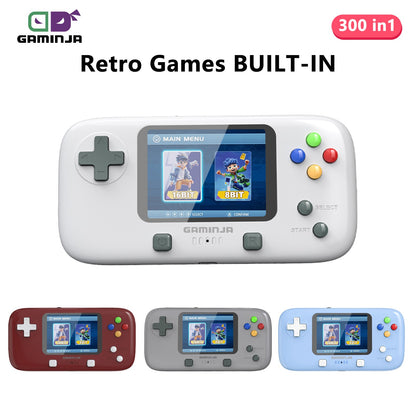 GAMINJA GC76P 300 IN 1 Classic Games Handheld Pocket Game Console 2.8inch Video Game Console Portable Handheld Game for Gift