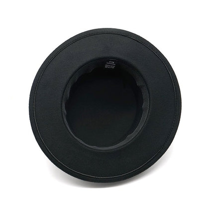 Winter Autumn Fashion Women Men Unisex Wide Brim Panama Hat Autumn Winter Gentleman Elegant Jazz Church Cap Beige Black Red