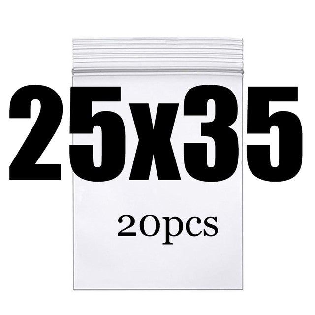 Clear Thick Zip Lock Ziplock Storage Bags Heavy-Duty Transparent Plastic Zip Package Small Jewelry Packing Reclosable Poly Pouch