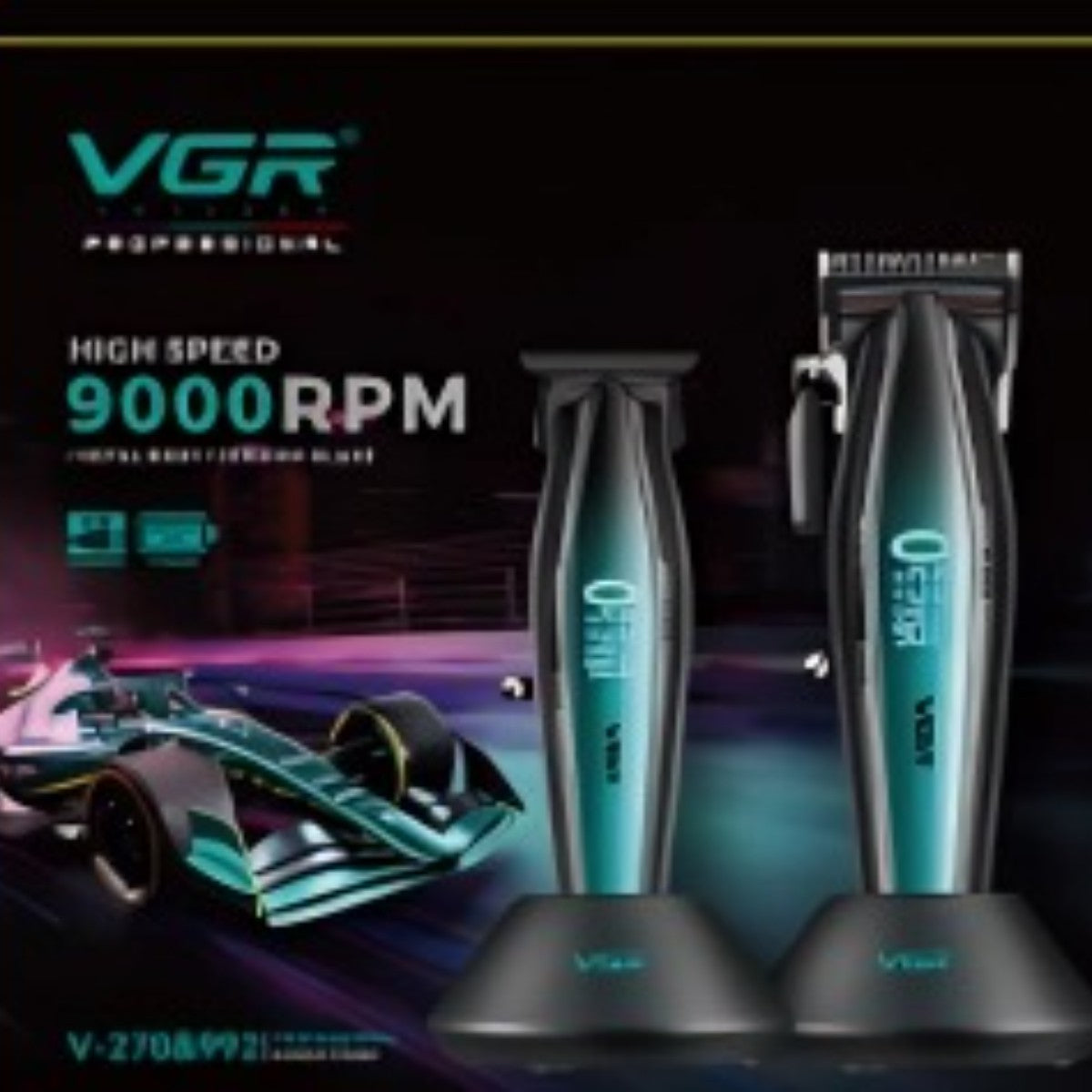 VGR Hair Trimmer Professional Electric Trimmers Hair Cutting Machine Cordless Adjustable Clippers Hair Trimmer for Men V-992 270