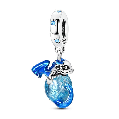 925 Sterling Silver Can Be Opened Pandant Easter Egg Charms Beads Fit Original Bracelet Making Fine Jewelry Women DIY Gift