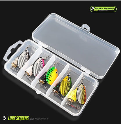Isca de glitter composta rotativa a laser de metal, isca falsa, isca, equipamento de pesca, isca artificial giratória, isca dura