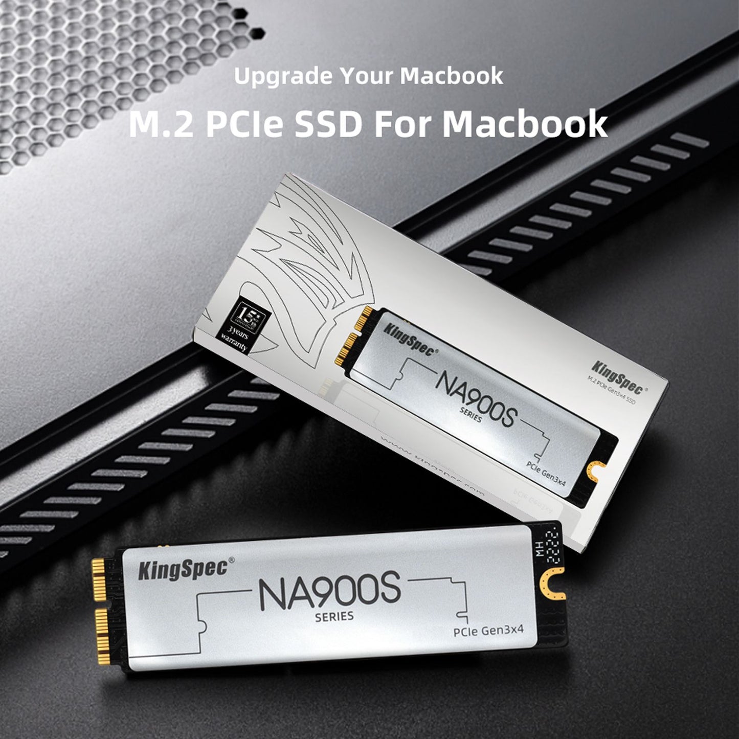 KingSpec SSD M.2 PCIe3.0 256GB 512GB 1TB 2TB M2 PCIe NVME Disco Rígido para Macbook Pro Air