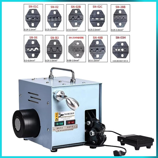 Electric Cold Press Terminal Machine Scattered Terminal Crimping Machine Tubular Insulation Terminal with Exchangeable Die Sets