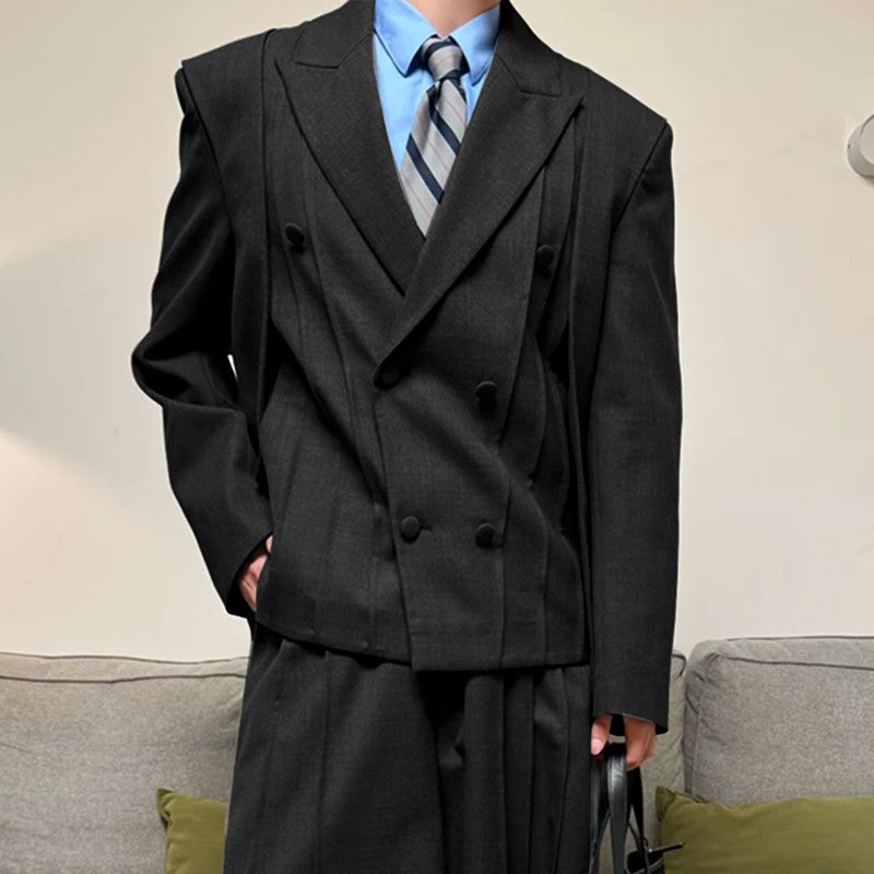 INCERUN Men Blazer Solid Color Lapel Long Sleeve Button Male Suit Streetwear Elegant 2025 Fashion Casual Thin Coats Men Blazer