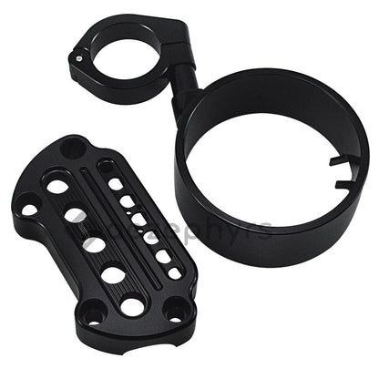 Capa de Suporte de Velocímetro Lateral/Remoção para Motocicleta Braçadeira Superior Guidão Riser Mount para Harley Sportster Iron XL883 Forty-Eight 95-20