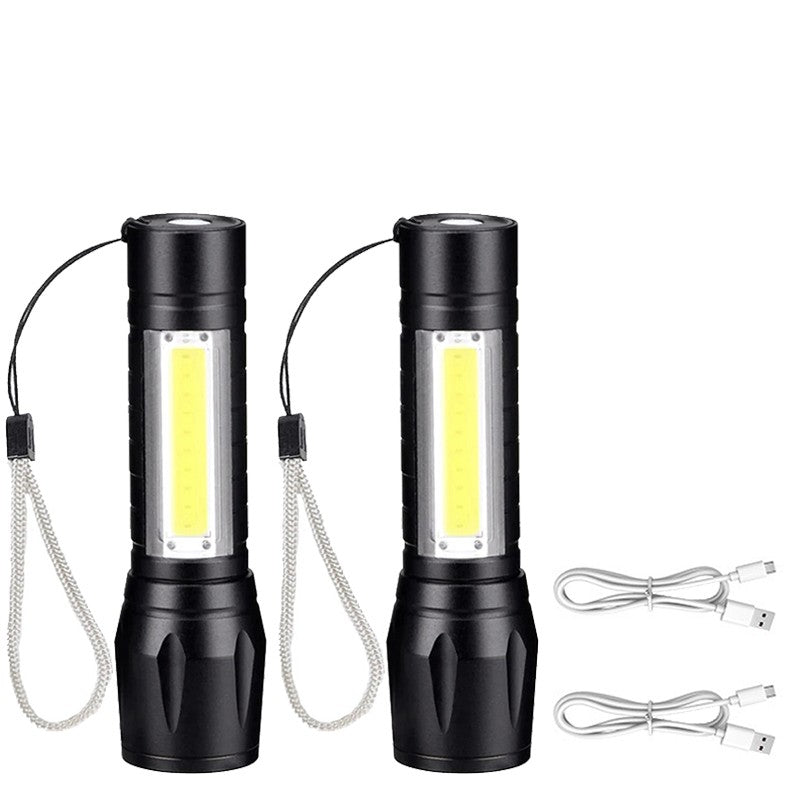 Lanterna Super Brilhante P50 Recarregável USB LED de Longo Alcance Tática À Prova D'Água para Acampamento Pesca Emergência