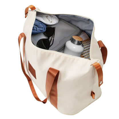 Mala de Viagem de 20 Polegadas com Rodas, Design Moderno, com 1 Bolsa de Viagem e 1 Necessaire para Viagens Curtas e Longas