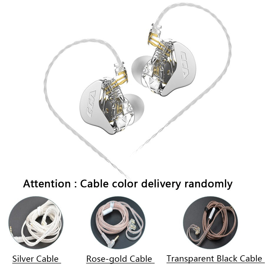 CCA CRA Hanging In Ear Wired HiFi Headset Monitor Headphones Noice Cancelling Sport Gamer Earbuds Earphones KZ ZEX Pro NRA CA4
