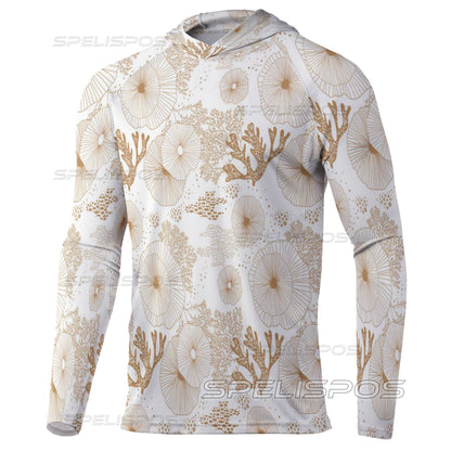 Fishing Shirts UPF 50+ Fish Maillot Tops Wear Beach Gear Hoodies Anti-UV Yacht Sea Angling Sports Uniform Jersey Running Hood