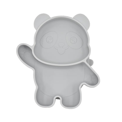 Children's Dishes Baby Silicone Sucker Bowl Baby Panda Face Dining Plate Toddle Training Tableware Kids Feeding Bowls