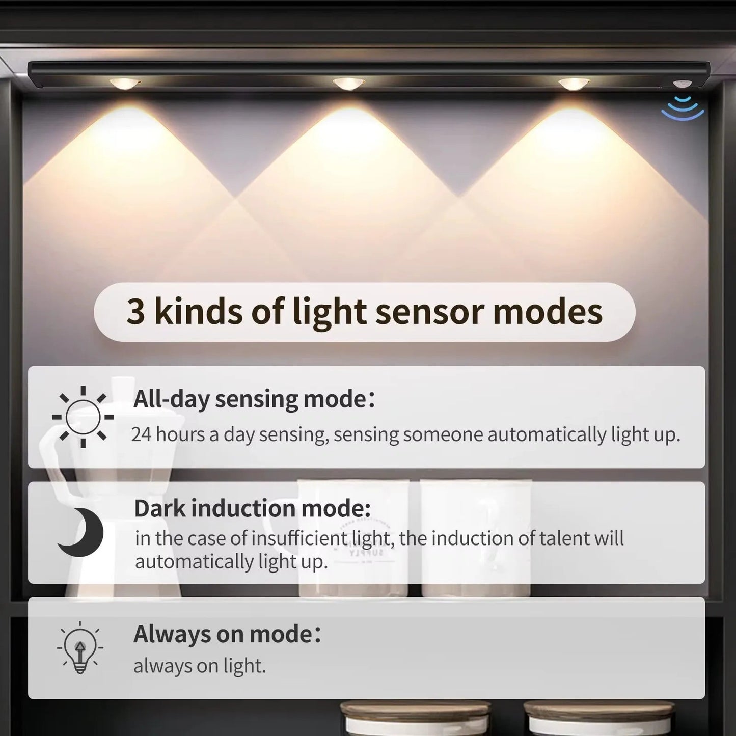 Motion Sensor Light LED Sensor Lamp Wireless Ultra Thin USB LED For Kitchen Cabinet Bedroom Wardrobe Indoor Lighting Night Light