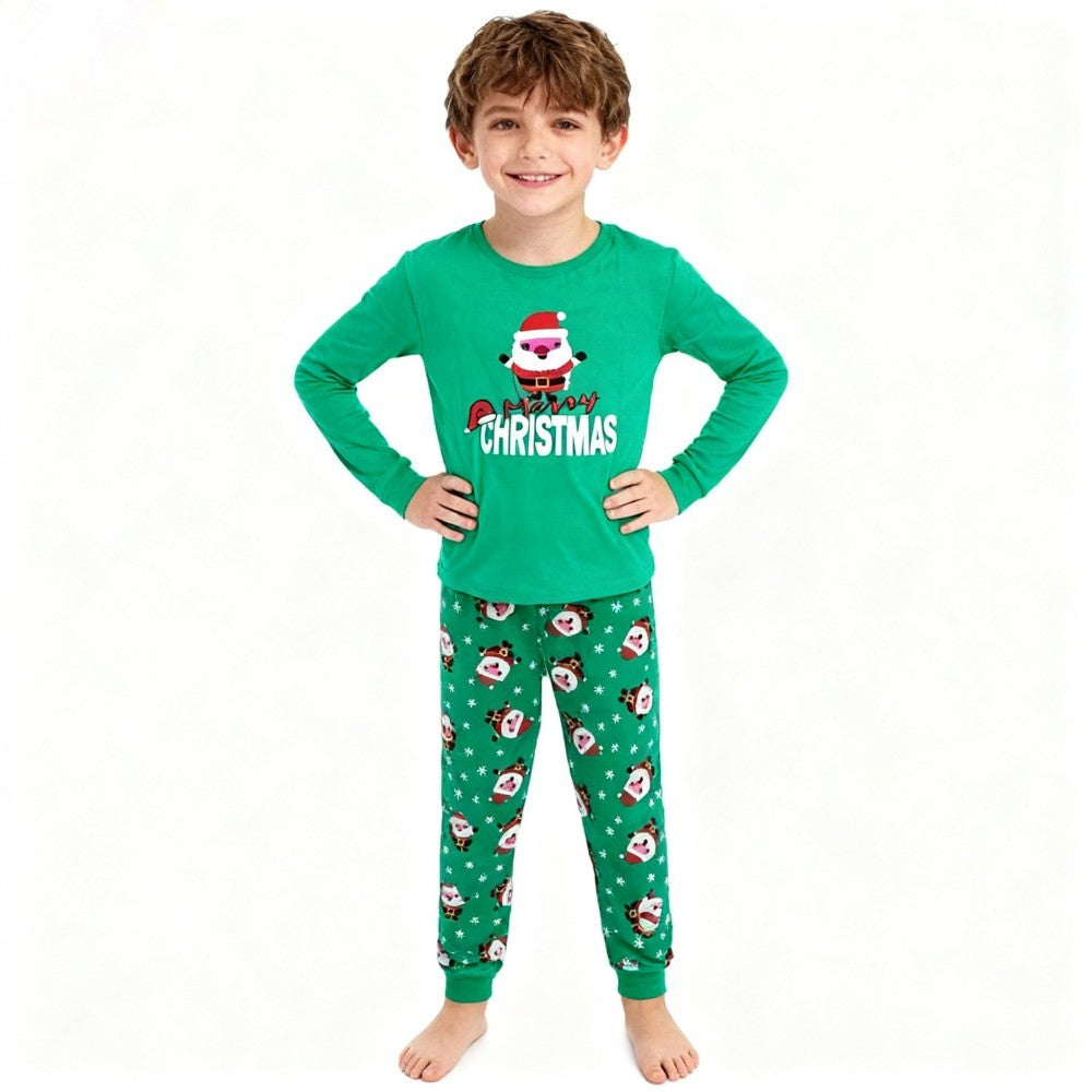 100 Cotton Children's Christmas Pajamas Sets Boys Santa Claus Sleepwear Xmas Toddler Baby Girls Pijamas Kids Christmas Pyjamas