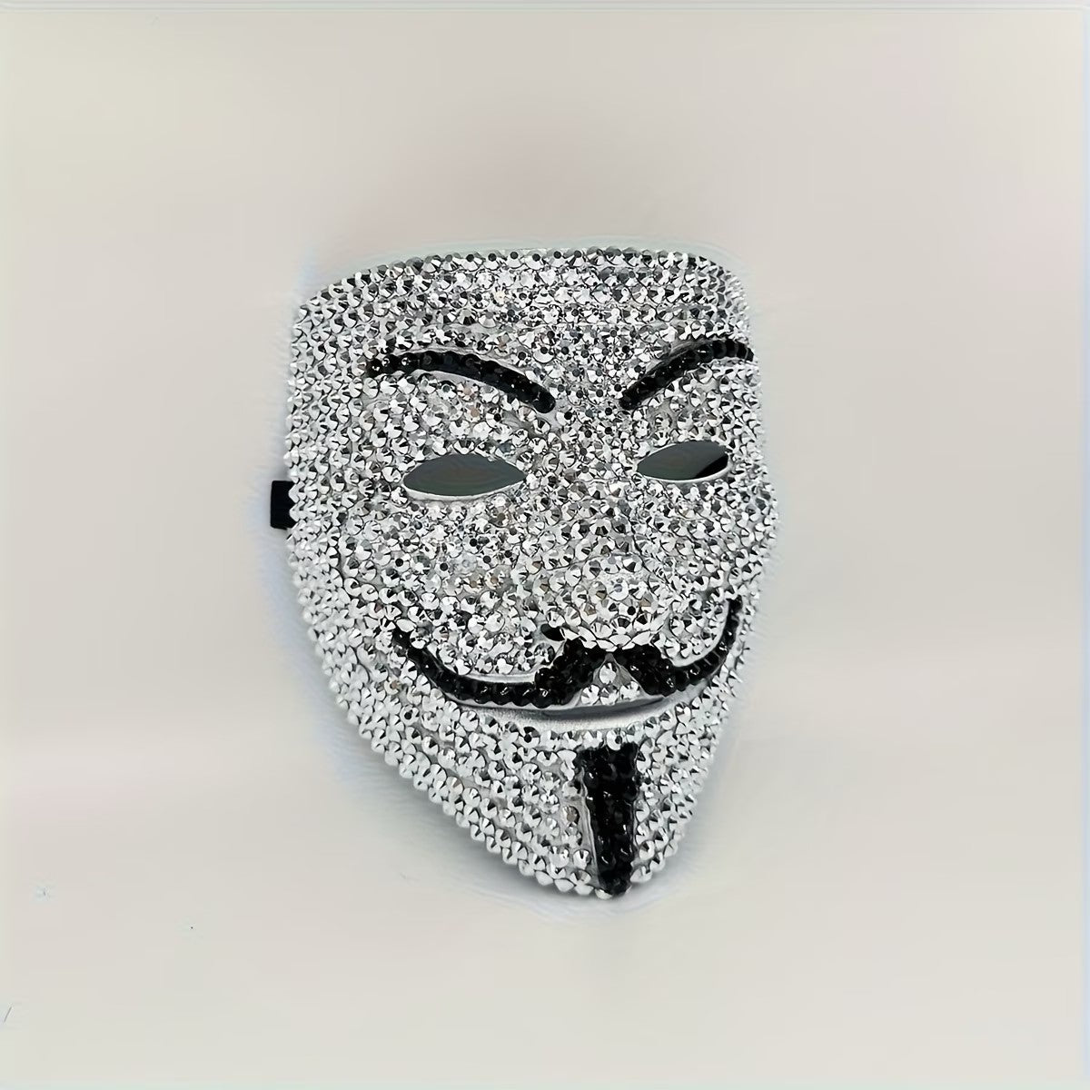 New DIY Handmade Rhinestone Party Mask, Masquerade Carnival Face Mask, Stage Performance Prop, Suitable for Men and Women