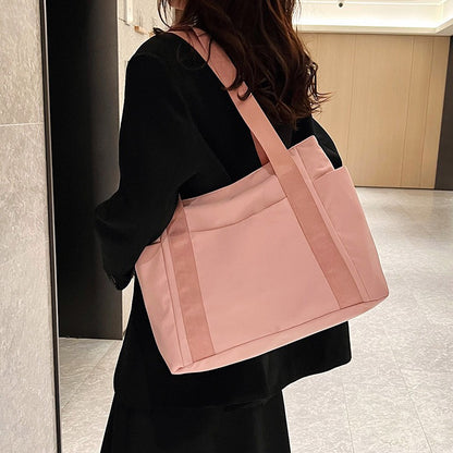 2024 New Handbags Casual Shopping Bags for Women Soft Canvas Big Capacity Tote Bag Messenger Big Mummy Shoulder Bag Ladies