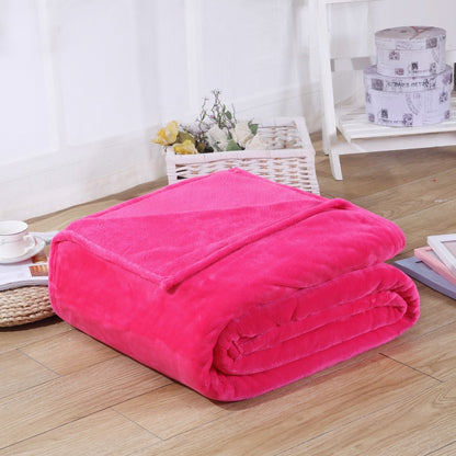 Spring Winter Winter Flannel Blanket Fluffy Warm Soft Sofa Cover Bedspread Solid Blue Black Coral Fleece Plush Blankets For Beds