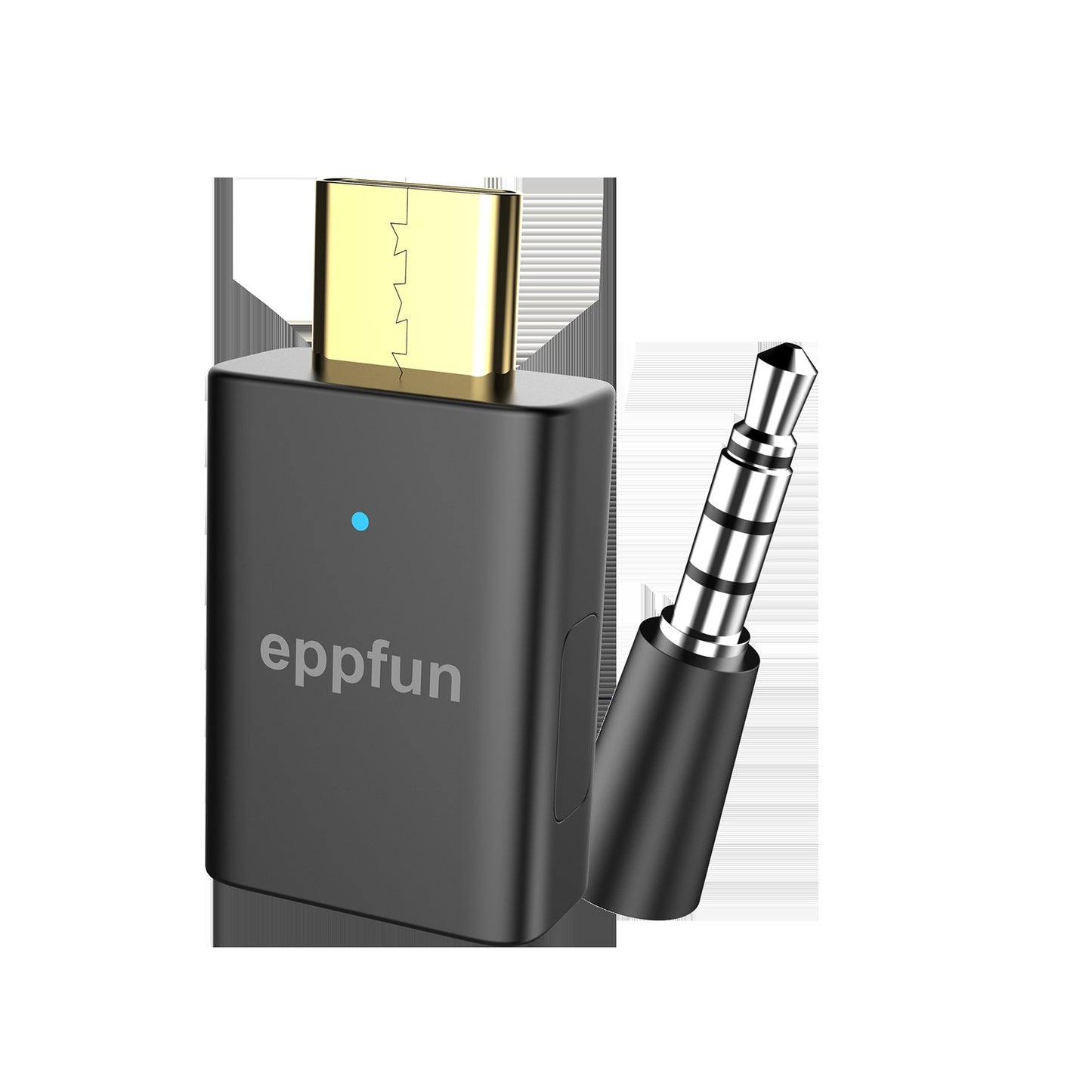 eppfun LE Audio LC3 Bluetooth5.4 Audio Transmitter aptX-LL/HD Type-c Wireless Stereo Music Adapter with Auracast for PC TV PS4/5
