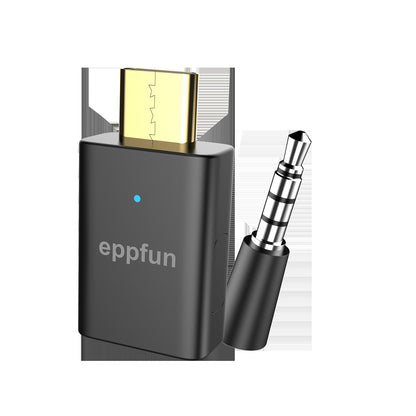eppfun LE Audio LC3 Bluetooth5.4 Audio Transmitter aptX-LL/HD Type-c Wireless Stereo Music Adapter with Auracast for PC TV PS4/5