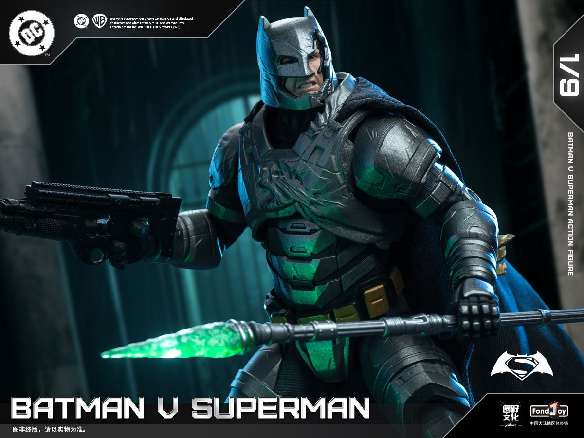 Novo conjunto de figuras Fondjoy BVS, Boneco de Ação Batman Blindado, Superman com Armadura Danificada 1/9 Batman V Superman: A Origem da Justiça DC Toys