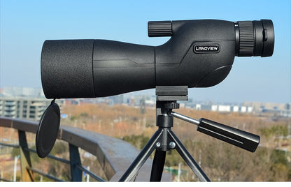 Telescópio Terrestre HD 25-75x60 com Zoom Potente, À Prova D'água, Prisma BAK4 de Longo Alcance para Equipamento de Acampamento com Tripé