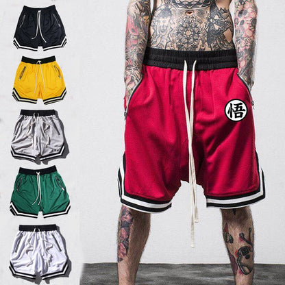 Men's Fitness Joggers Casual Breathable Short Sports Basketball Shorts Mesh Quick Dry Gym Shorts for Male Pants Summer