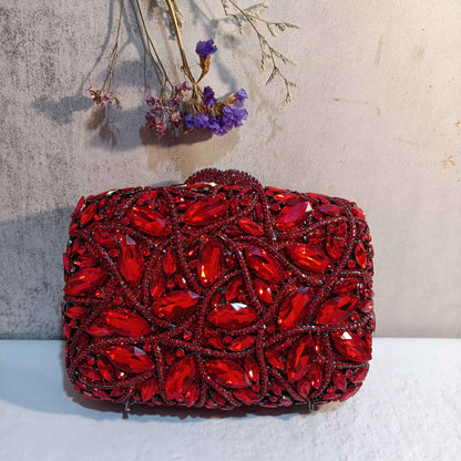 15 Colors Women Rhinestones Evening Bags Metal Diamond Mianudiere Handbag Bridal Clutches Wedding Party Stone Clutch Purse Bags