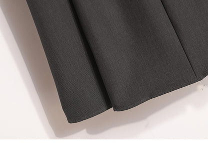 Plus Size Suit Skirts Autumn Winter Fashion New A-line Temperament Large Size Skirt Women's Solid Simplicity Casual Chic Skirt