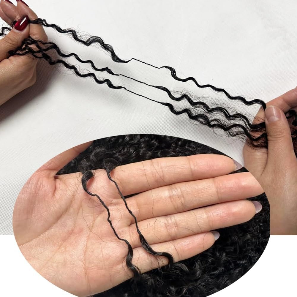 12A Small Spirals Curly Crochet Human Hair Extensions Deep Pixie Curls Crochet Hair Pre Separated Knotless For Braiding Twist