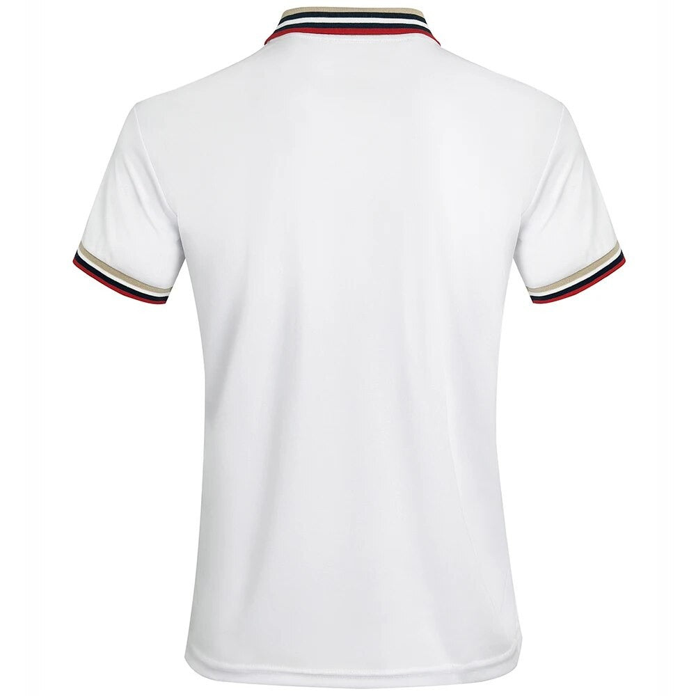 Men Summer Solid Casual Office Breathable Cotton Polo Shirt Fashion Brand Male Business High Quality Striped Short Sleeve Top